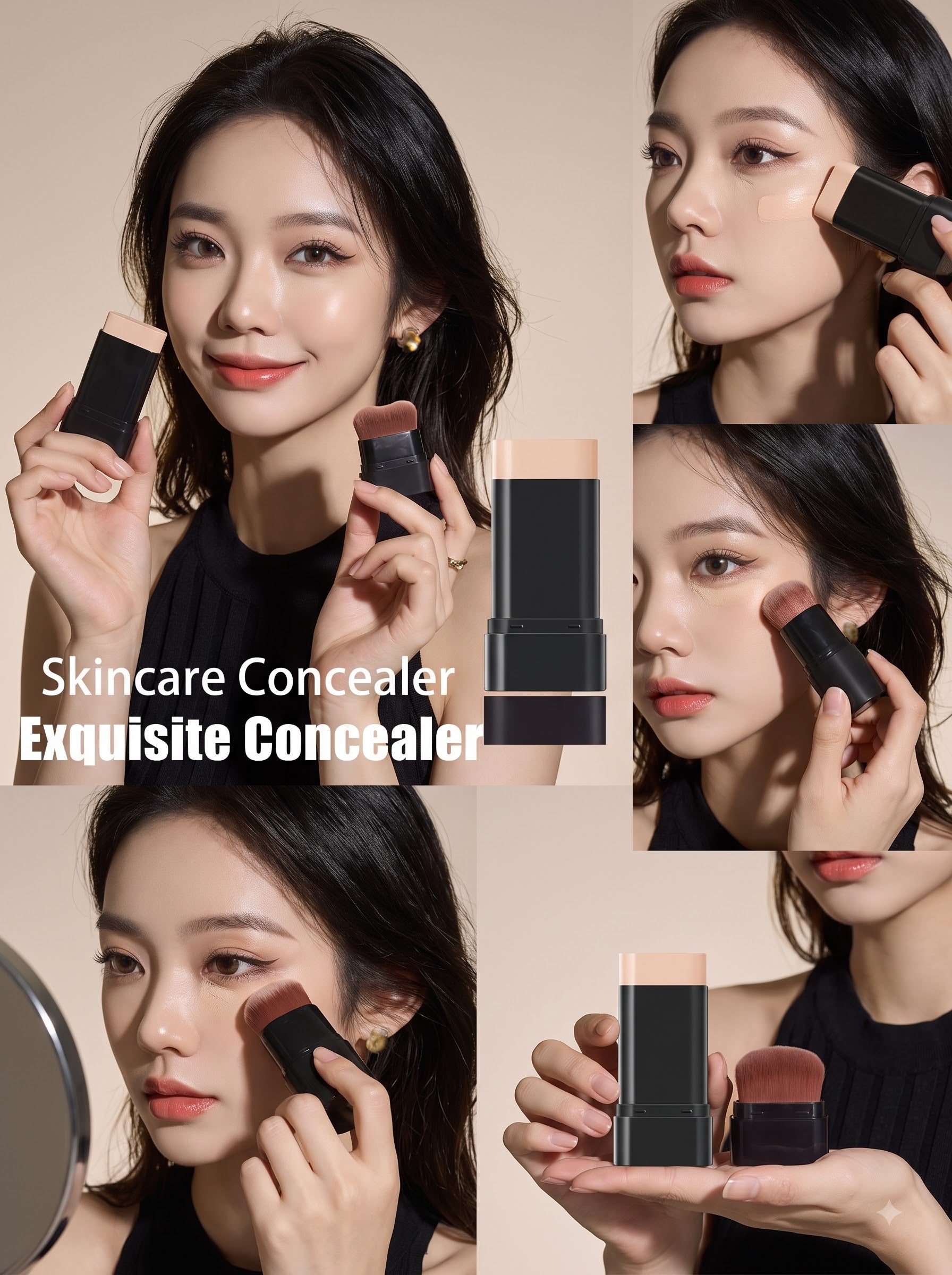 LUXE Glass Skin Stick™ | Korean 2-in-1 Foundation + Concealer Stick | Dewy Glass Skin Finish in 60 Seconds — K-Beauty Formula
