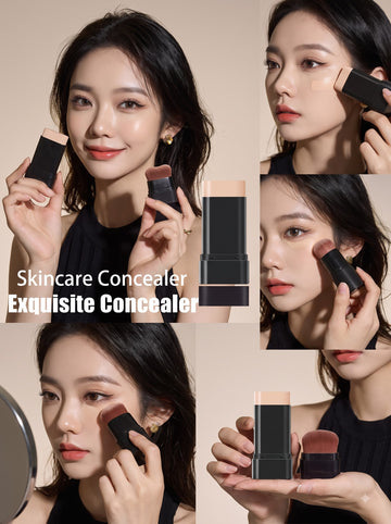 LUXE Glass Skin Stick™ | Korean 2-in-1 Foundation + Concealer Stick | Dewy Glass Skin Finish in 60 Seconds — K-Beauty Formula