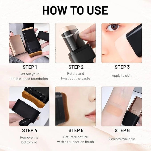 LUXE Glass Skin Stick™ | Korean 2-in-1 Foundation + Concealer Stick | Dewy Glass Skin Finish in 60 Seconds — K-Beauty Formula