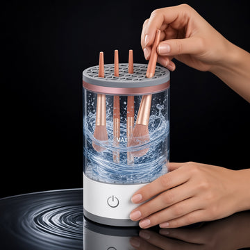 LUXE Brush Spa™ | 3-in-1 Automatic Makeup Brush Cleaner & Dryer | USB Electric Machine Fits All Brush Sizes — Cleans in 30 Seconds